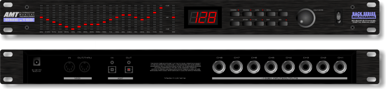 The new generation of multi-channel digital devices of AMT with support of ADAT and MIDI protocols with completely programmable functions, 128 user's settings and convenient friendly interface. The series of these devices, besides equalizer DME160 includes 8-channel compressor/limiter and 8-channel noise gate. Keep an eye on information!